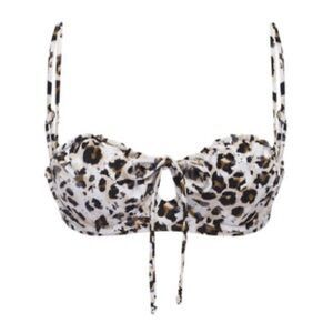 Brand new bikini top size medium. Never worn cheetah print